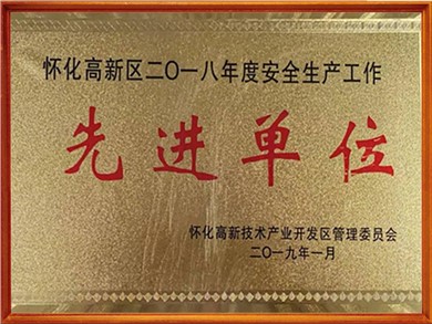 年度安全生產(chǎn)工作先進單位
